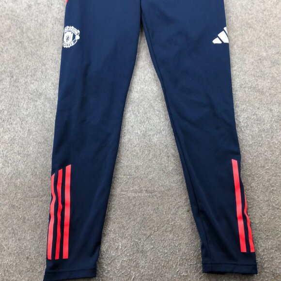 Manchester United Sweatpants Mens Small Blue Adidas Soccer Club - Picture 2 of 9
